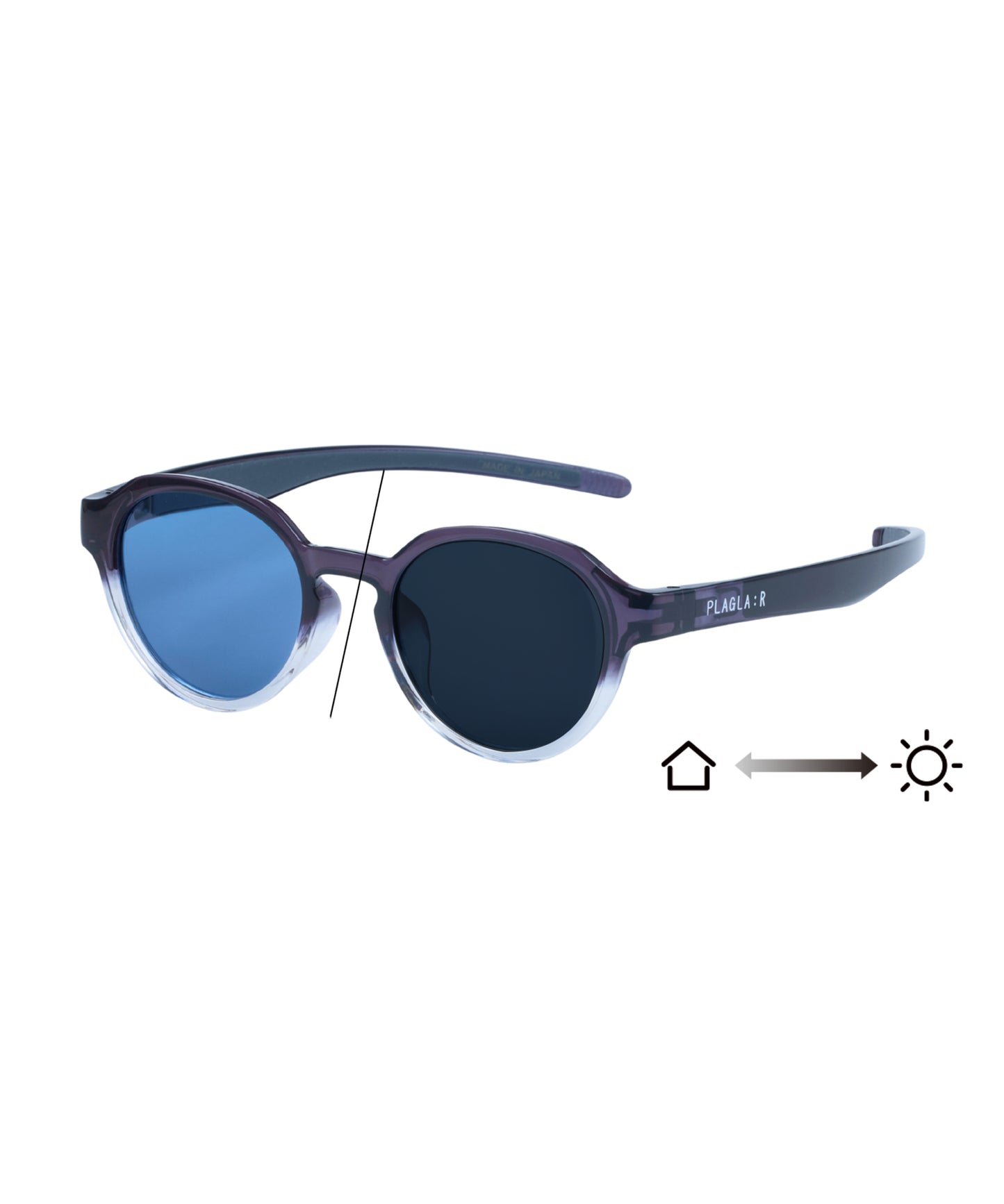 PGR-05S　GREY - CLEAR / BLUE PHOTOCHROMIC - POLA(偏光調光レンズ)